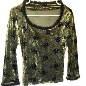 ISO Betsey Johnson black widow velvet top